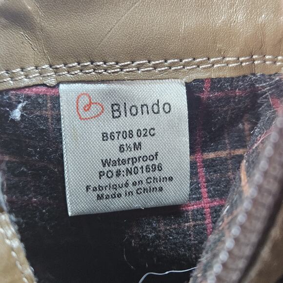 BLONDO BROWN SUEDE LEATHER WATERPROOF ANKLE BOOTS WOMEN SIZE 6.5 M - Picture 7 of 7